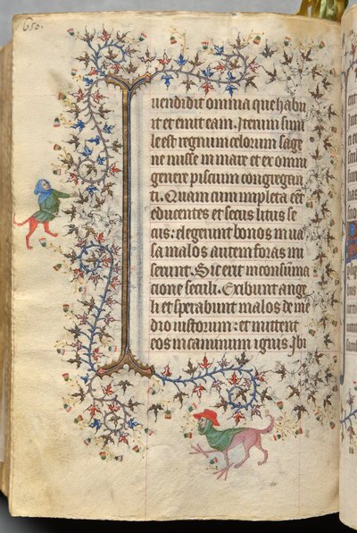 Getijden van Karel de Edele, koning van Navarra (1361-1425), fol. 319v, Tekst door Master of the Brussels Initials and Associates