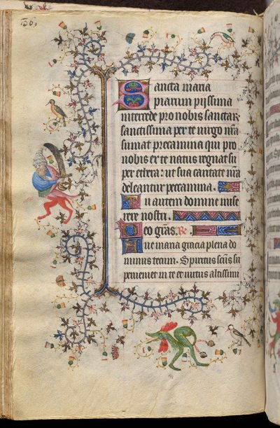 Getijden van Karel de Edele, koning van Navarra (1361-1425): fol. 43v, Tekst door Master of the Brussels Initials and Associates