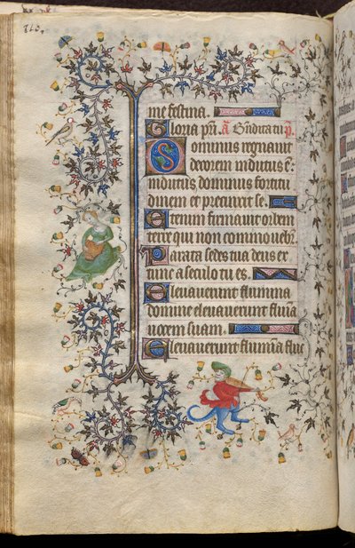 Getijden van Karel de Edele, koning van Navarra (1361-1425): fol. 55v, Tekst door Master of the Brussels Initials and Associates