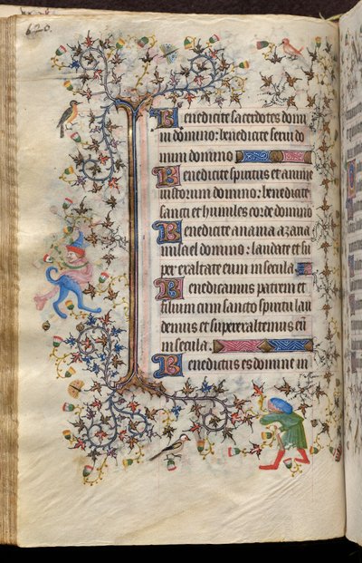 Getijden van Karel de Edele, koning van Navarra (1361-1425): fol. 60v, Tekst door Master of the Brussels Initials and Associates