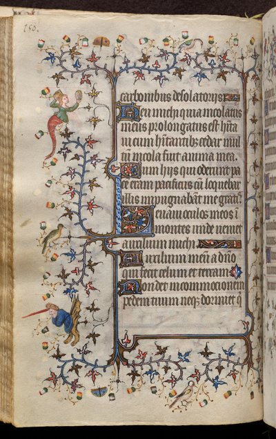 Getijden van Karel de Edele, koning van Navarra (1361-1425): fol. 75v, Tekst door Master of the Brussels Initials and Associates