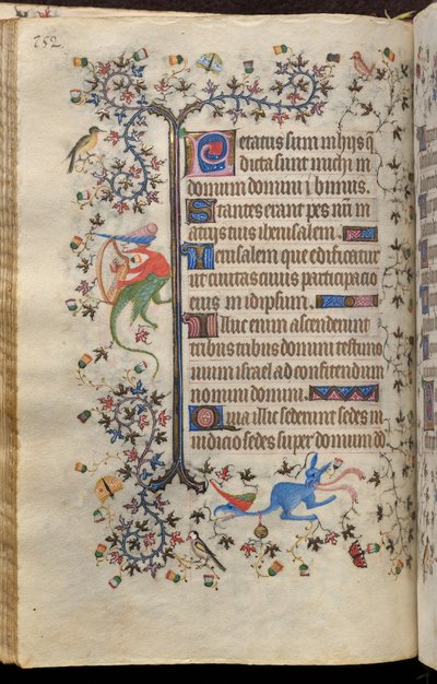 Getijden van Karel de Edele, koning van Navarra (1361-1425): fol. 76v, Tekst door Master of the Brussels Initials and Associates