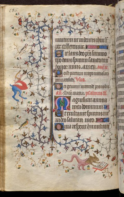 Getijden van Karel de Edele, koning van Navarra (1361-1425): fol. 93v, Tekst door Master of the Brussels Initials and Associates