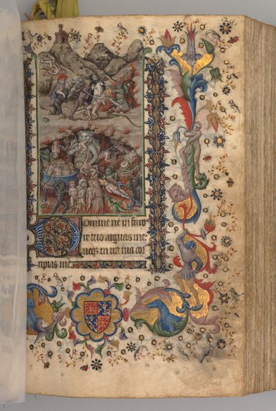 Getijdenboek van Karel de Edele, Koning van Navarra 1361-1425: fol. 101r, Tekst door Master of the Brussels Initials and Associates