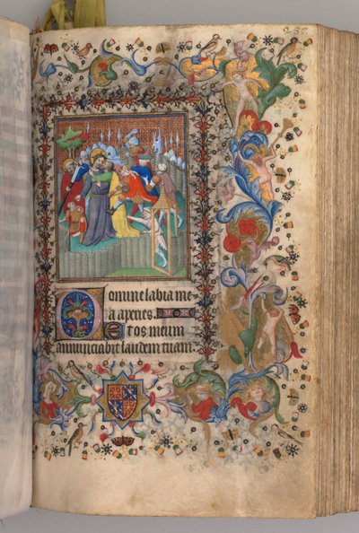 Uren van Karel de Edele, Koning van Navarra 1361-1425: fol. 144r, Verraad van Christus, c. 1405 door Master of the Brussels Initials and Associates