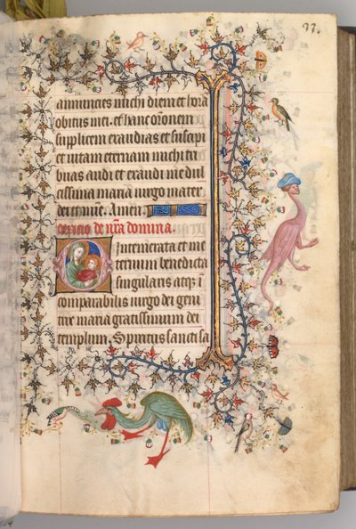Uren van Karel de Edele, Koning van Navarra 1361-1425: fol. 17a, Tekst door Master of the Brussels Initials and Associates