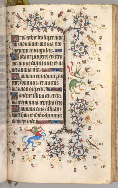 Getijdenboek van Karel de Edele, koning van Navarra: fol. 190r, tekst door Master of the Brussels Initials and Associates