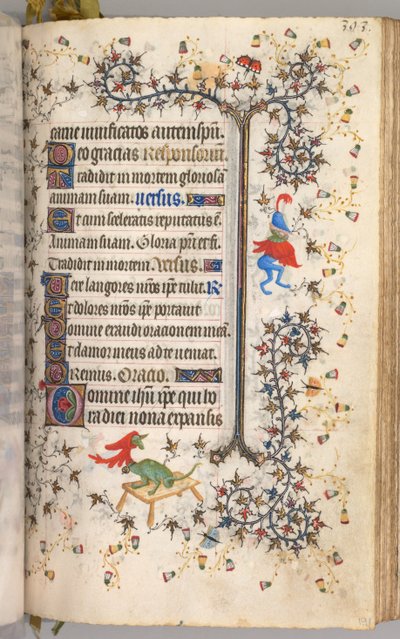 Getijdenboek van Karel de Edele, Koning van Navarra 1361-1425: fol. 191r, Tekst, c. 1405 door Master of the Brussels Initials and Associates