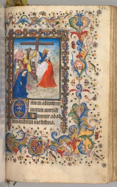 Getijdenboek van Karel de Edele, Koning van Navarra 1361-1425: fol. 192r, Kruisafneming, ca. 1405 door Master of the Brussels Initials and Associates