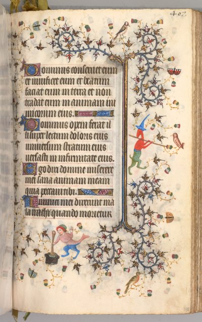 Getijdenboek van Karel de Edele, Koning van Navarra: fol. 198r, Tekst door Master of the Brussels Initials and Associates