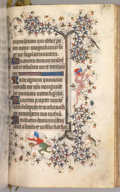 Getijdenboek van Karel de Edele, Koning van Navarra 1361-1425: fol. 199r, Tekst door Master of the Brussels Initials and Associates