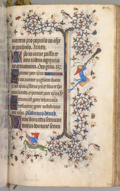 Getijdenboek van Karel de Edele, koning van Navarra 1361-1425: fol. 200r, tekst, ca. 1405 door Master of the Brussels Initials and Associates