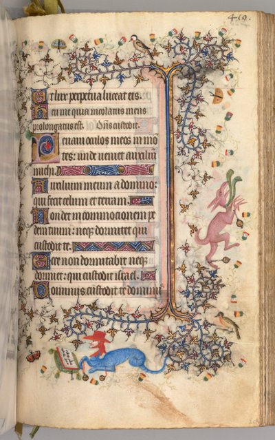 Getijdenboek van Karel de Edele, Koning van Navarra 1361-1425: fol. 204r, Tekst, ca. 1405 door Master of the Brussels Initials and Associates