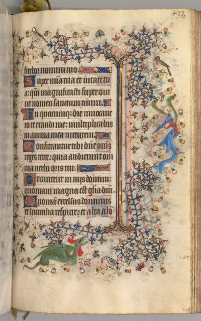 Uren van Karel de Edele, koning van Navarra 1361-1425: fol. 206r, tekst, ca. 1405 door Master of the Brussels Initials and Associates