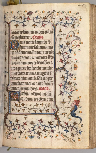 Getijdenboek van Karel de Edele, Koning van Navarra 1361-1425: fol. 210r, Tekst, ca. 1405 door Master of the Brussels Initials and Associates