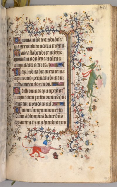 Getijdenboek van Karel de Edelmoedige, Koning van Navarra 1361-1425: fol. 211r, tekst, ca. 1405 door Master of the Brussels Initials and Associates
