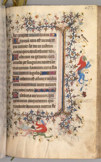 Getijdenboek van Karel de Edele, Koning van Navarra 1361-1425: fol. 213r, Tekst, ca. 1405 door Master of the Brussels Initials and Associates