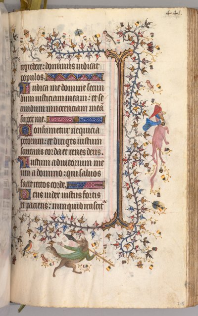 Uren van Karel de Edele, koning van Navarra 1361-1425: fol. 215r, tekst, ca. 1405 door Master of the Brussels Initials and Associates