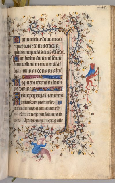 Getijdenboek van Karel de Edele, Koning van Navarra 1361-1425: fol. 216r, Tekst, ca. 1405 door Master of the Brussels Initials and Associates