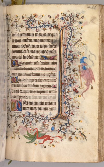 Getijdenboek van Karel de Edele, Koning van Navarra 1361-1425: fol. 217r, Tekst, ca. 1405 door Master of the Brussels Initials and Associates