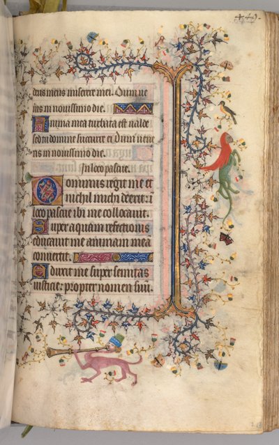 Getijdenboek van Karel de Edele, Koning van Navarra 1361-1425: fol. 219r, Tekst, ca. 1405 door Master of the Brussels Initials and Associates