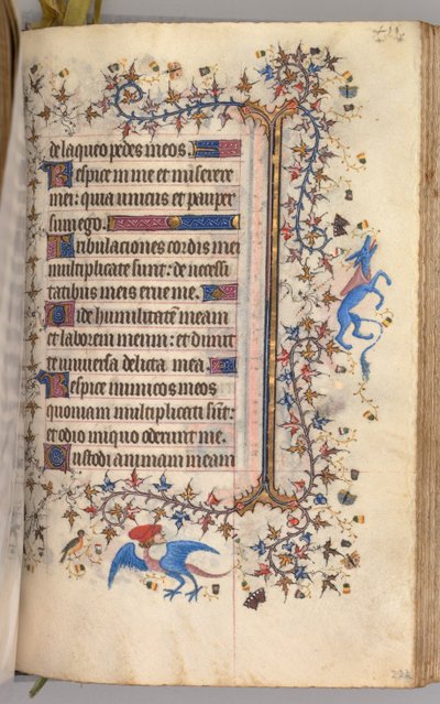 Getijdenboek van Karel de Edelmoedige, Koning van Navarra 1361-1425: fol. 222r, Tekst door Master of the Brussels Initials and Associates