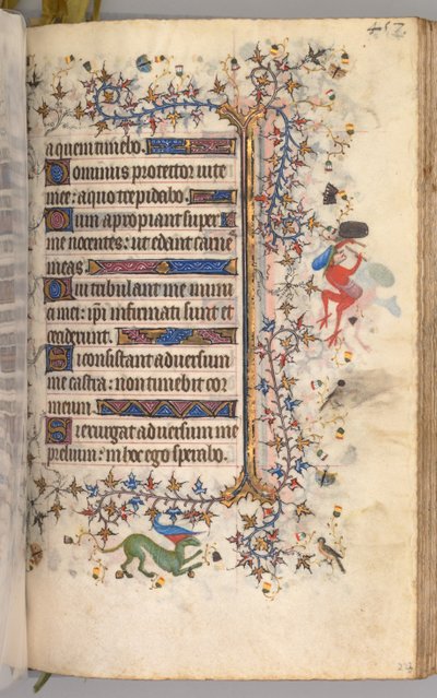 Getijdenboek van Karel de Edele, koning van Navarra 1361-1425: fol. 223r, tekst, ca. 1405 door Master of the Brussels Initials and Associates