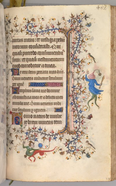Getijdenboek van Karel de Edele, Koning van Navarra: fol. 226r, Tekst door Master of the Brussels Initials and Associates