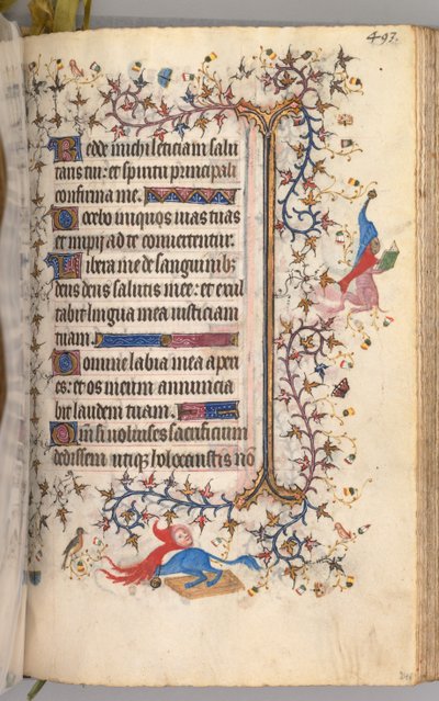 Getijdenboek van Karel de Edele, koning van Navarra 1361-1425: fol. 241r, tekst, ca. 1405 door Master of the Brussels Initials and Associates