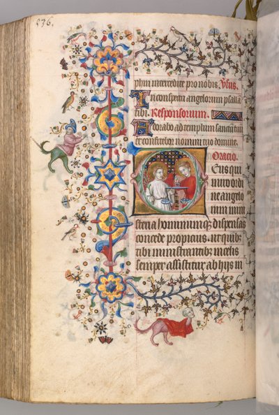 Getijdenboek van Karel de Edele, Koning van Navarra 1361-1425: fol. 262v, Tekst, c. 1405 door Master of the Brussels Initials and Associates