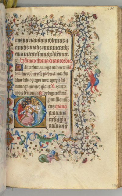 Getijdenboek van Karel de Edele, Koning van Navarra 1361-1425, fol. 282r, St. Thomas à Becket, ca. 1405 door Master of the Brussels Initials and Associates
