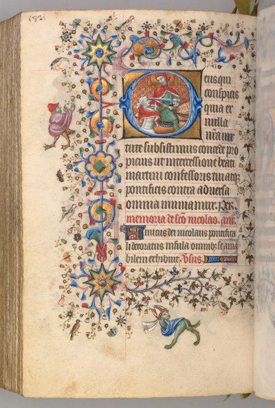 Getijdenboek van Karel de Edele, koning van Navarra, fol. 285v, St. Martin door Master of the Brussels Initials and Associates