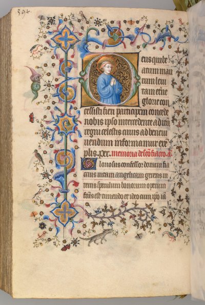 Getijdenboek van Karel de Edele, Koning van Navarra 1361-1425, fol. 291v, Tekst, ca. 1405 door Master of the Brussels Initials and Associates