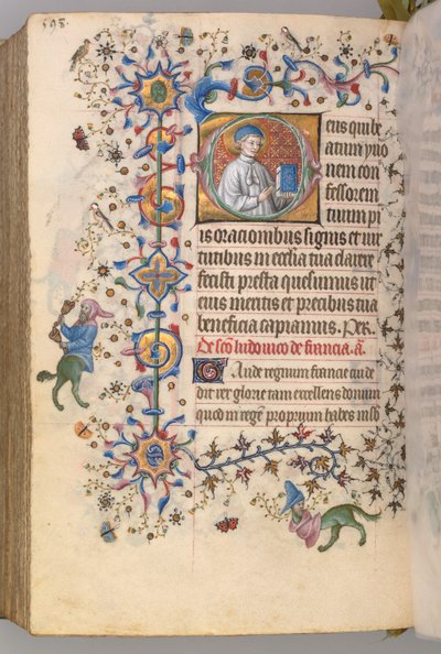 Getijdenboek van Karel de Edele, Koning van Navarra 1361-1425, fol. 293v, St. Yoon, ca. 1405 door Master of the Brussels Initials and Associates