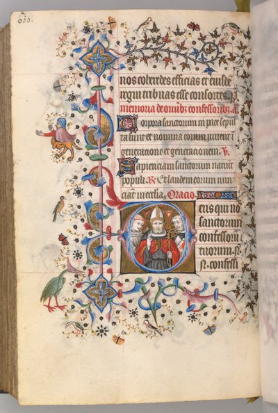 Getijdenboek van Karel de Edele, Koning van Navarra 1361-1425, fol. 294v, De Belijders, c. 1405 door Master of the Brussels Initials and Associates