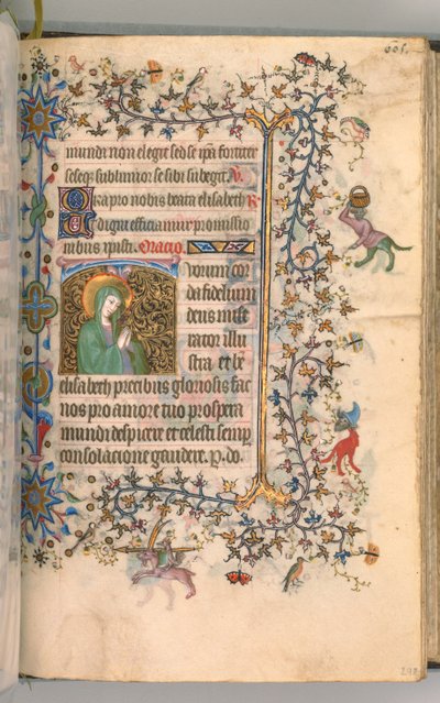 Uren van Karel de Edele, Koning van Navarra 1361-1425, fol. 297r, St. Elizabeth, c. 1405 door Master of the Brussels Initials and Associates