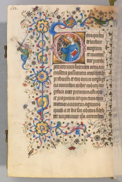 Getijdenboek van Karel de Edele, Koning van Navarra 1361-1425, fol. 305v, St. Martha, c. 1405 door Master of the Brussels Initials and Associates