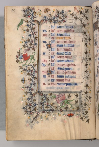 Uren van Karel de Edele, Koning van Navarra 1361-1425: fol. 5v, mei, c. 1405 door Master of the Brussels Initials and Associates
