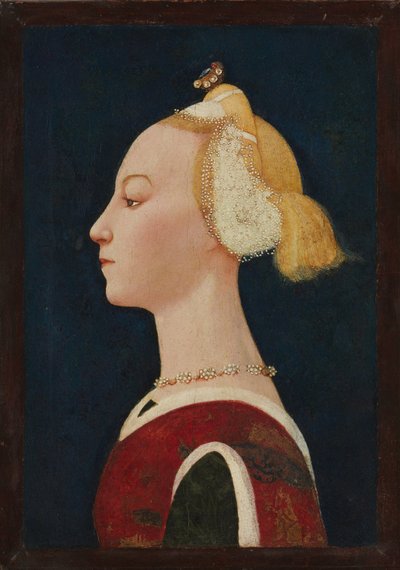 Portret van een vrouw, ca. 1450 door Master of the Castello Nativity