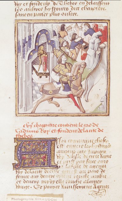 Ms 622 fol.9v Cadmus, stichter van Thebe, uit 