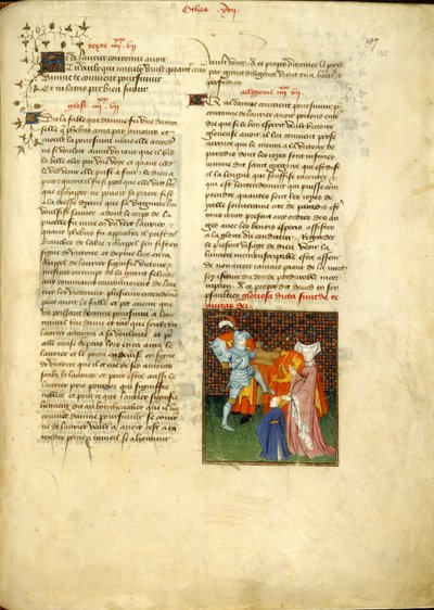 Harley 4431, f.135, Hector en Andromache, uit 