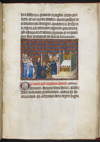 De Koning ontvangt de scepter en de virga (