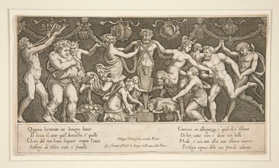 Offer aan Priapus door Master of the Die