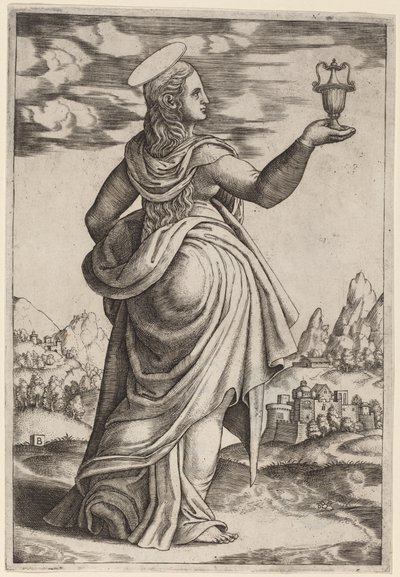 De Magdalena door Master of the Die after Follower of Raphael