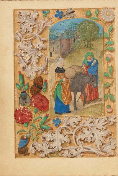De vlucht naar Egypte door Master of the Dresden Prayer Book