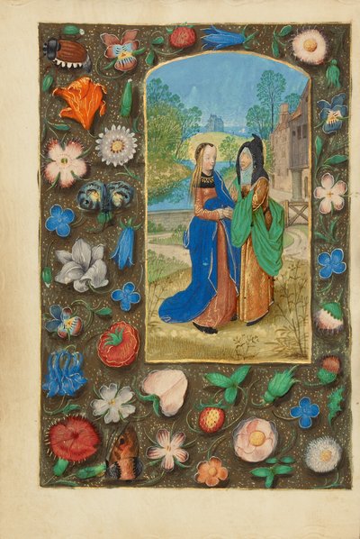 De Visitatie door Master of the Dresden Prayer Book