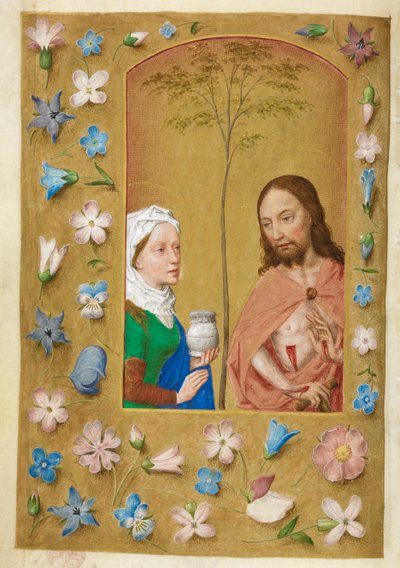 De Man van Smarten en Maria Magdalena door Master of the Dresden Prayer Books