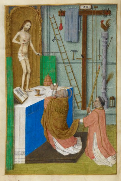 De Mis van Sint Gregorius door Master of the Dresden Prayer Books