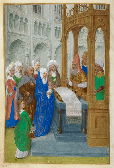 De Opdracht in de Tempel door Master of the Dresden Prayer Books