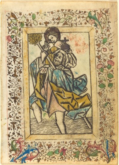 Sint Christoffel door Master of the Dutuit Mount of Olives